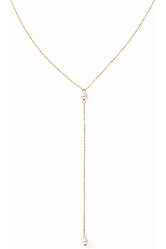 Gold/Steel Women Pearls pearl, steel, Elegant Best Color Chain Necklace Accessory For With Imitation Pendant For Weddings And Gifts, as the pic display, imitation deluxe stainless No[a219]