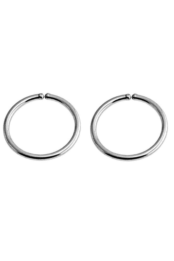 4mm 24 GA Sterling Silver Tiny Thin Hoop Earrings for Women Cartilage Nose Septum Helix Tragus Rings Multiple Piercing Jewelry, Hypoallergenic