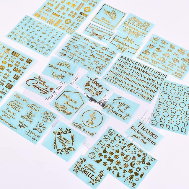 Gold Sticker Letters Stick Vinyl Crafts Alphabet Numbers Kit Signs Home