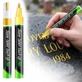 thumbnail image 1 of Gold Stone Tablet Repair Paint Pen, Waterproof Metal Marker for Letter Refinishing, Monument Restoration, Heat Resistant Touch Up Pen, 3ml,, 1 of 8