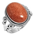 thumbnail image 1 of Gold Stone Women Jewelry 925 Sterling Silver Ring, 1 of 5