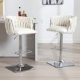 Gold Stools Velvet Swivel FHVNHC Barstools Adjustable Counter Height