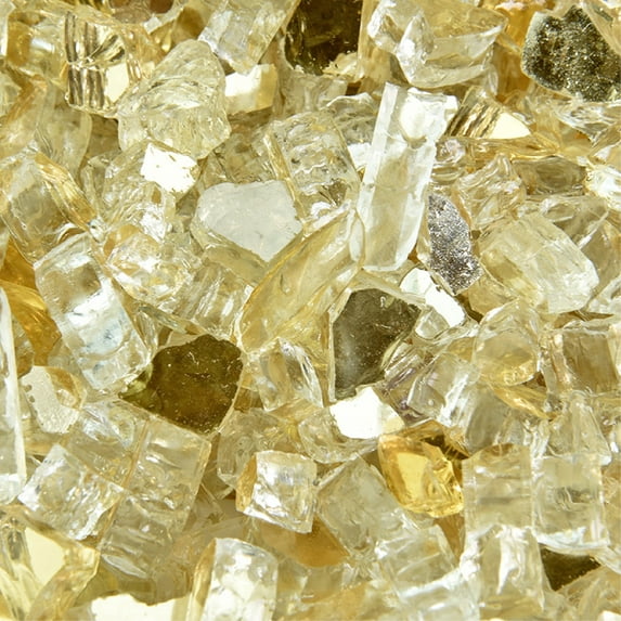 Gold Strike Fire Pit Glass | 1/4", Reflective, 10 lbs