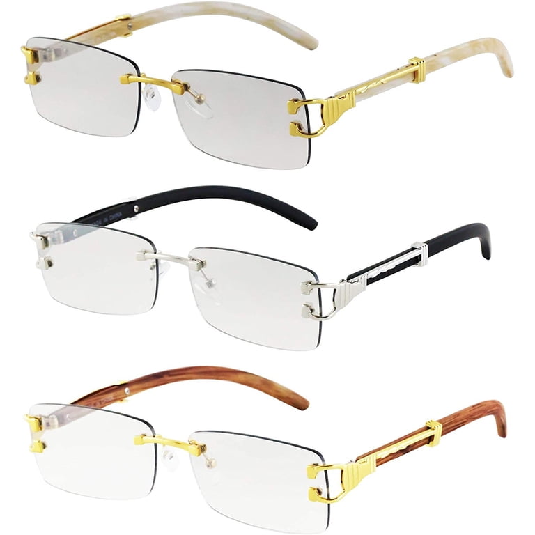 Gold Frames Clear Lens Sunglasses Aviator - 23k Gold & Clear - Prescription Eyewear – Randolph USA main image 2