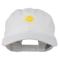 thumbnail image 1 of Gold Sun Embroidered Low Profile Washed Cap - White OSFM, 1 of 5