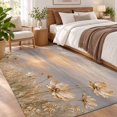 Sunset Rectangle Photo Gold Sunset Area Rug 3'x5', Non-Slip Washable Rectangle Area Rug Indoor ...