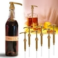 thumbnail image 1 of Gold Syrup Pump Dispenser For 750Ml Bottles, Top Kitchen Coffee Bar Tool Fits Liter 750Ml Containers, 2/4/8 Pack 28/410 Press Head Pumps, 1 of 5