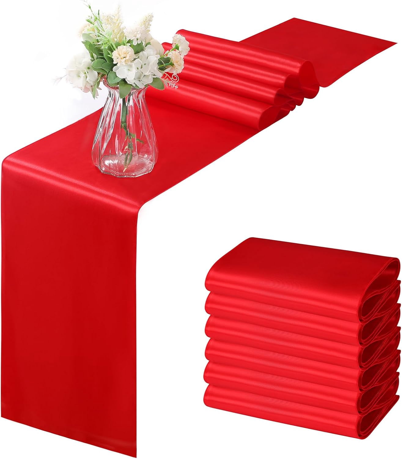 Gold Table Runner 12x108 Inch, Bright Silky Smooth Satin Table Runner ...