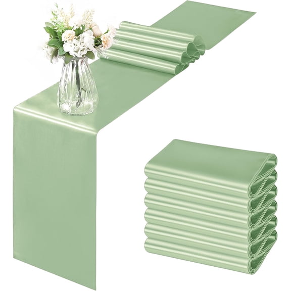 Gold Table Runner 12x108 Inch, Bright Silky Smooth Satin Table Runner for Birthday Wedding Party Banquets, Luxury Seamless Design for 6-8 Person Tables