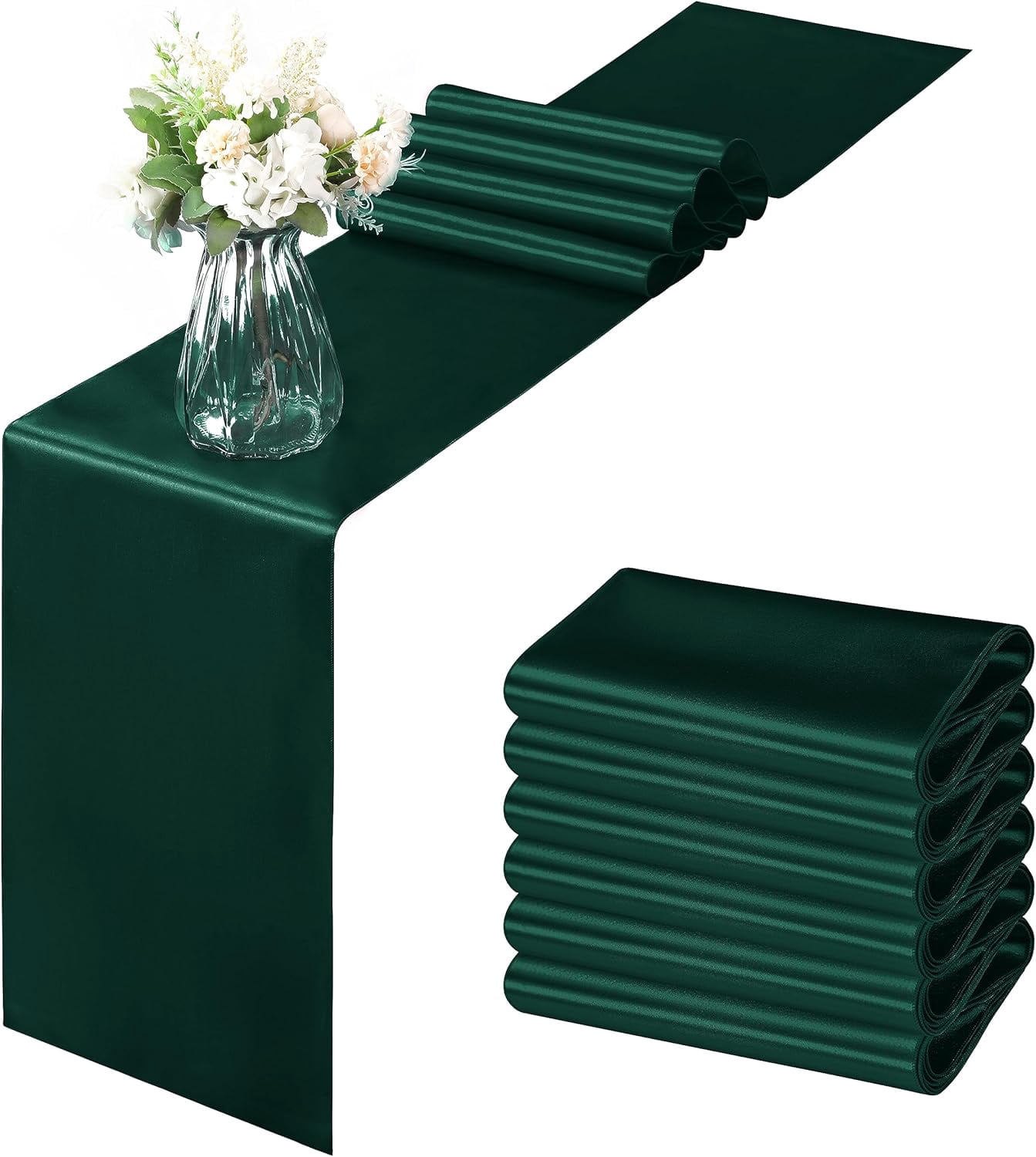 Gold Table Runner 12x108 Inch, Bright Silky Smooth Satin Table Runner ...