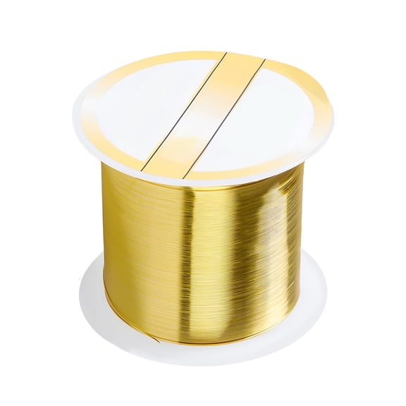 Gold Tarnish Resistant Copper Wire for Jewelry Making, Dead Soft Copper Wire for Beading, Craft Wire for DIY Art Projects, 2.2 x 2 in / 5.5 x 5 cm Spool