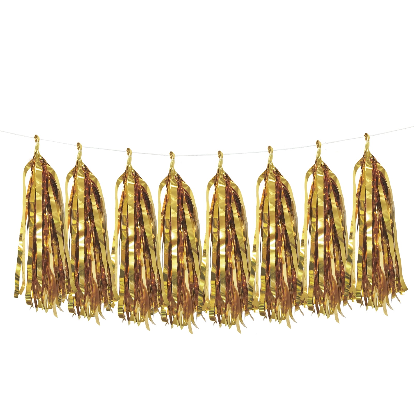 Gold Tassel Garland by Celebrate It - Faux Hanging Garland for Home Decor, Bedroom, Parties, Weddings, Indoor Use - 1 Pack