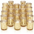 thumbnail image 1 of Gold Tea Lights Candles Holders for Wedding Centerpieces, Votive Candle Holders for Party Home Wedding Shower Decorations, Table - Mercury Glass Votives, 24Pcs, 1 of 9