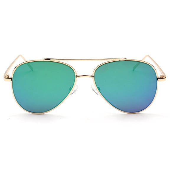 Gold & Teal Aviator Sunglasses - Fresh Tone UV400 Protection Summer Outdoor Shades