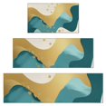 thumbnail image 1 of Gold Teal Blue Marble Kitchen Rugs Sets Of 3,Kitchen Runner Rugs Non Skid Washable,Decorative Kitchen Floor Mats for Kitchen,Sink,Laundry,17"x30"+ 17"x47" + 17"x59", 1 of 6