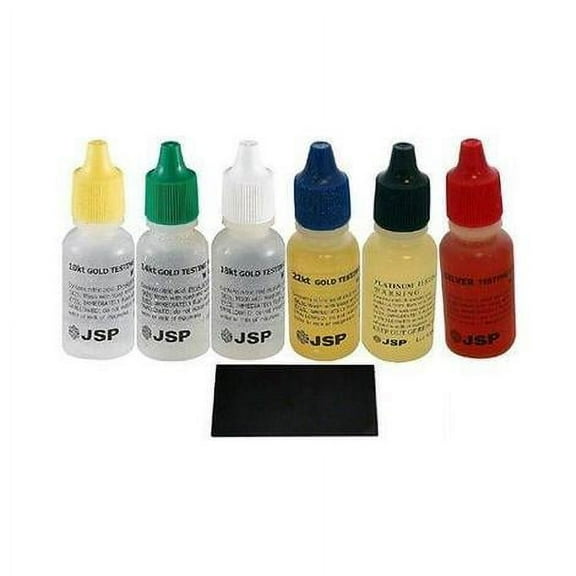 Gold Testing test Solutions Kit 10k 14k 18k 22k Silver Platinum Scratch Stone