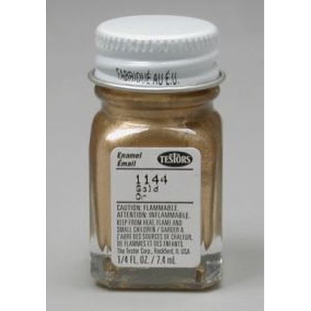 Gold Testors Enamel Plastic Model Paint, 1/4 oz bottle