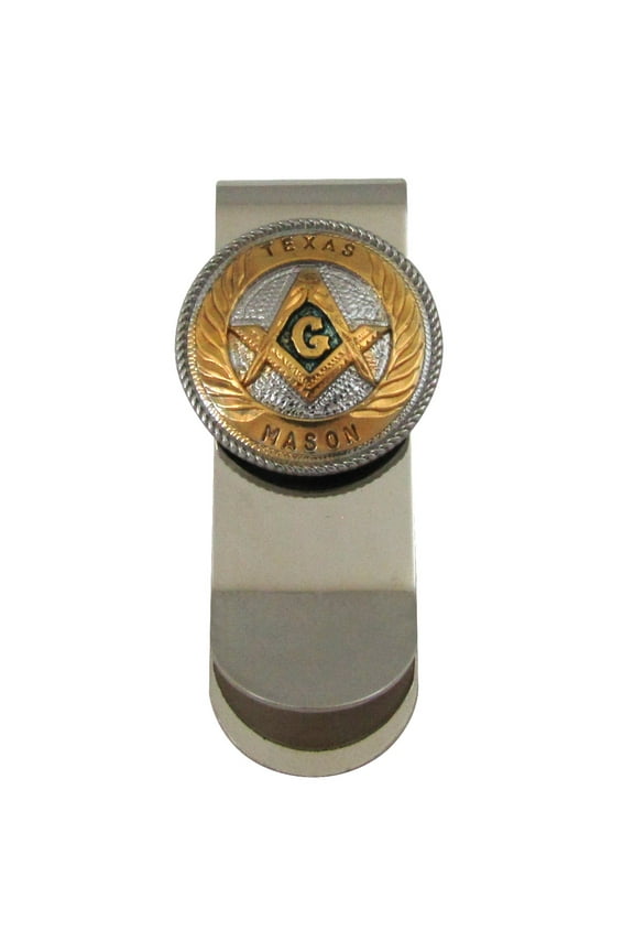 Gold Texas Mason TX Money Clip Mens Wallet Masonic Gift