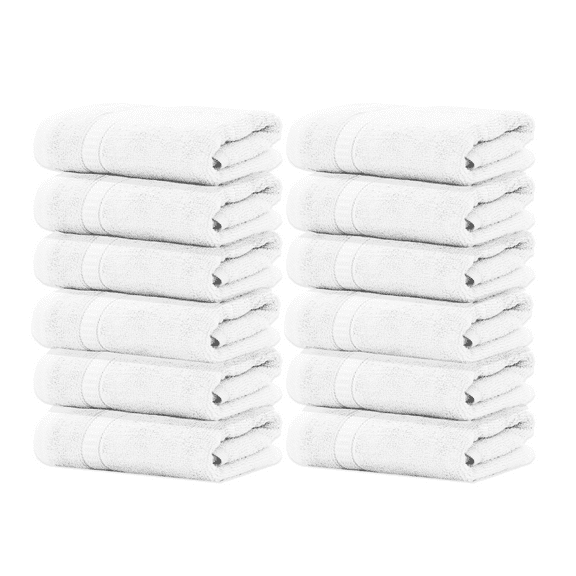 Gold Textile 100% Cotton Washcloth Towels 12Pack |13x13 inches| Ultra Soft, Highly Absorbent Cloths