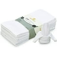 thumbnail image 1 of Gold Textiles Cloth Napkins 18x18 Inches White 12 Pack Dinner Napkins, Poly Cotton Soft & Reusable, 1 of 6
