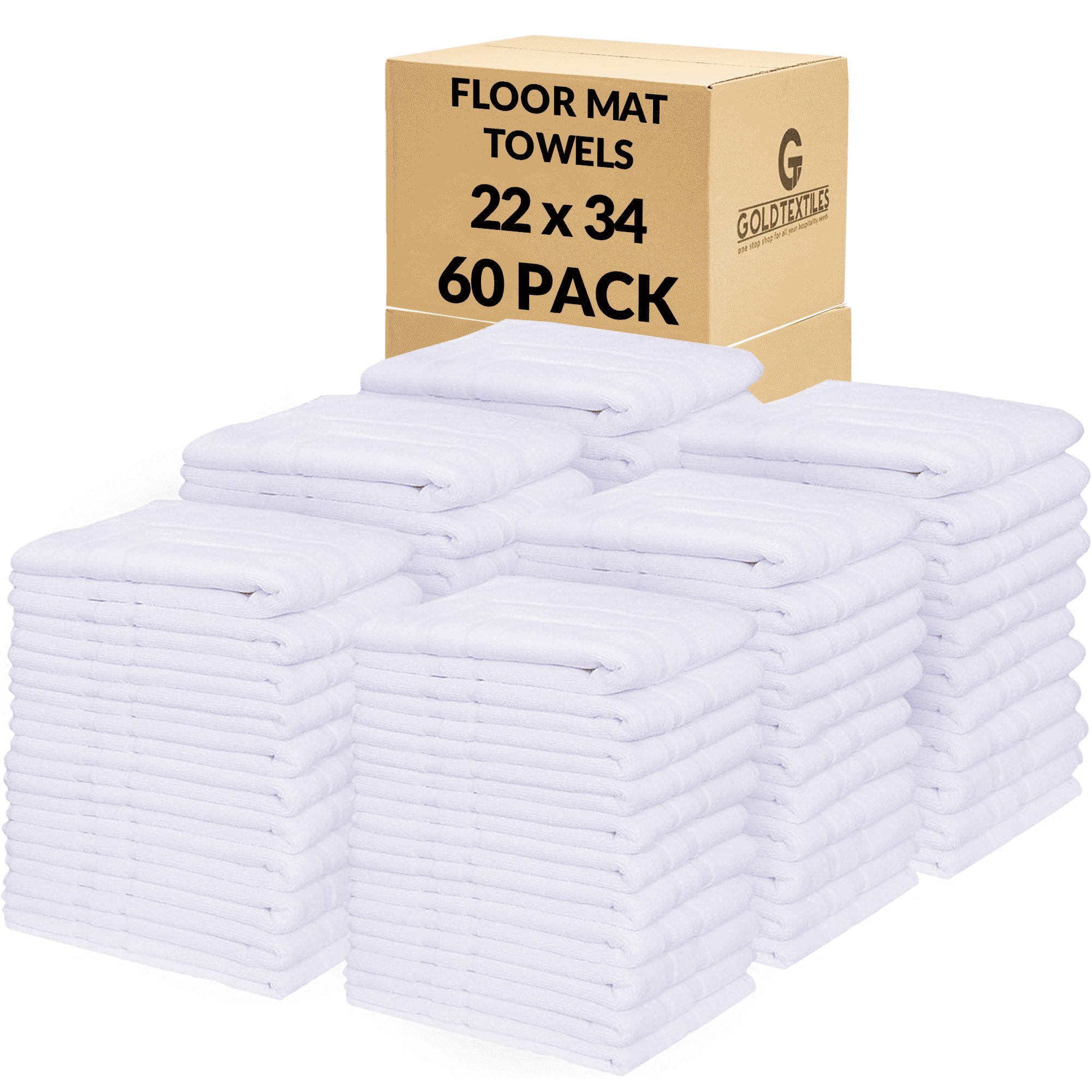 Gold Textiles Luxury Hotel Quality Bath Mat New Premium 22X34 Cotton Bath MATS Large 60 White