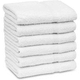 thumbnail image 1 of Gold Textiles Economy Cotton White Bath Towel 6 Pack 24x50 inches High Absorbency Pool Gym Spa, 1 of 7