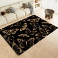 thumbnail image 1 of Gold Texture Butterfly Area Rug Simple Boho Non Slip Rugs Black Luxury Soft Low Pile Carpet Washable Foldable Floor Mats For Bedroom Livingroom Kitchen-3x4ft, 1 of 6