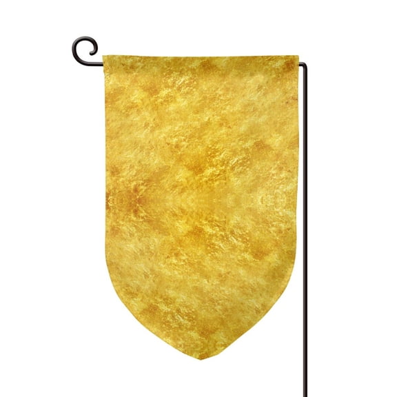 Gold Texture Glitter Garden Flag Double Sided Small Flag Yard Home Decorative Flags Banner 12.5 x 18 Inch Fillet