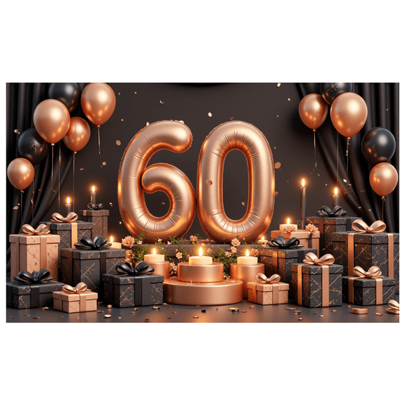 Gold Theme Banner Decorative Design Celebration Banner for Birthday Party Indoor Decoration Event Celebration