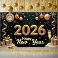 thumbnail image 1 of Gold Theme Happy New Year Banner Snowflake Design 2026 New Year Display Gift Decoration Champagne Festive New Year Backdrop for New Year Party New Year's Eve Family Gathering, 1 of 9