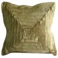 thumbnail image 1 of Gold Throw Pillow Cover, Contemporary Solid Pillow Cover, 12x12 inch (30x30 cm) Throw Pillow Cover, Polyester Crushed Silk Throw Pillow Cover, Vintage Frills - Vintage Gold Frills, 1 of 5