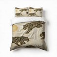 thumbnail image 1 of Gold Tigers Elegant Pattern Bedding Set 3 Pcs Soft Microfiber Quilt Cover For Bedroom Decor, Comforter Cover With 2 Pillowcase, 1 of 5