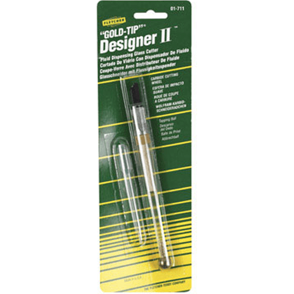 Gold Tip Designer II Fluid Glass Cutter - Pack of 2 Heavy-Duty Construction, Professional Use