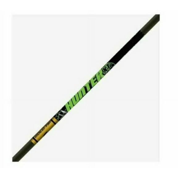 Gold Tip Hunter XT Arrows 340 Raw Shaft, Green Tip (12-Pack) - HXT340S