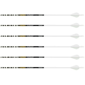 Gold Tip Ted Nugent 300 Carbon Arrow 2" Vanes Black and White 6PK
