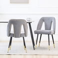 thumbnail image 1 of Gold - Tipped Legs and Nailheads | In a Home Dining Setup | Decorative and Sturdy Chairs, 1 of 7