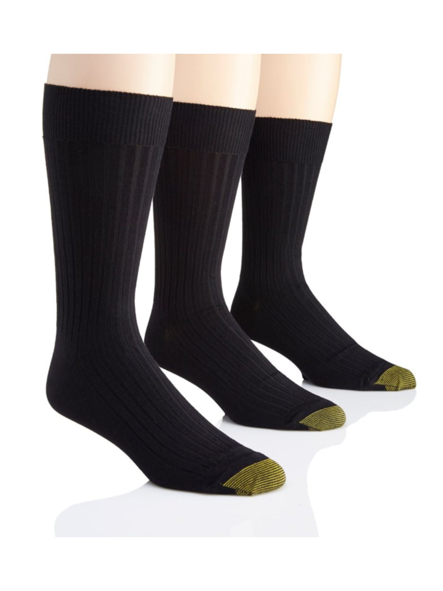 Gold Toe Men's Canterbury Ribbed Crew Dress Socks, Cotton Blend, 3 Pack ...