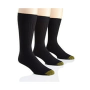 Gold Toe Adult Men's Canterbury Ribbed Crew Dress Socks, OS One Size, 3 Pack