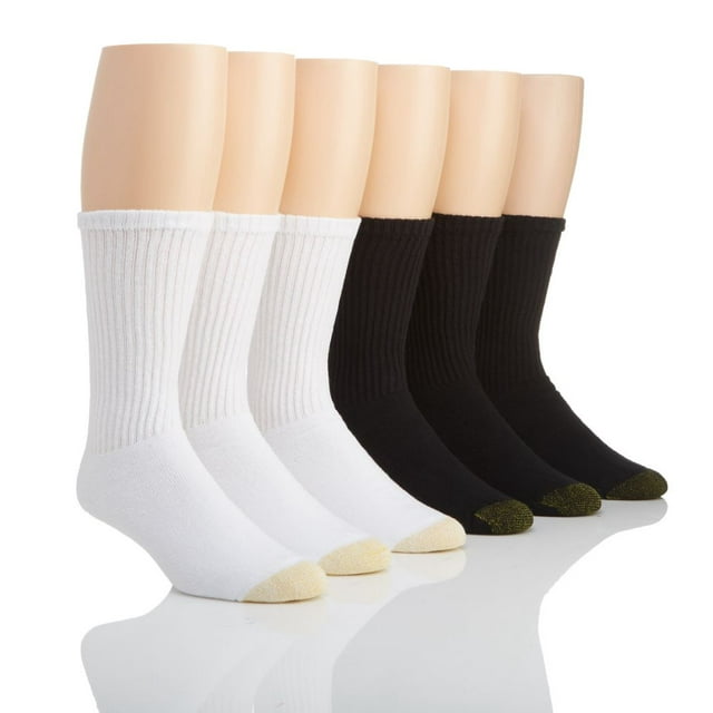 Gold Toe Big Tall Work Men's Full Cushion Cotton Crew Casual Socks, 6