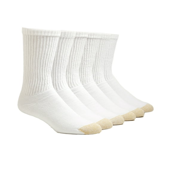 Gold Toe Adult Men's Full Cushion Cotton Crew Casual Socks, 6 Pack