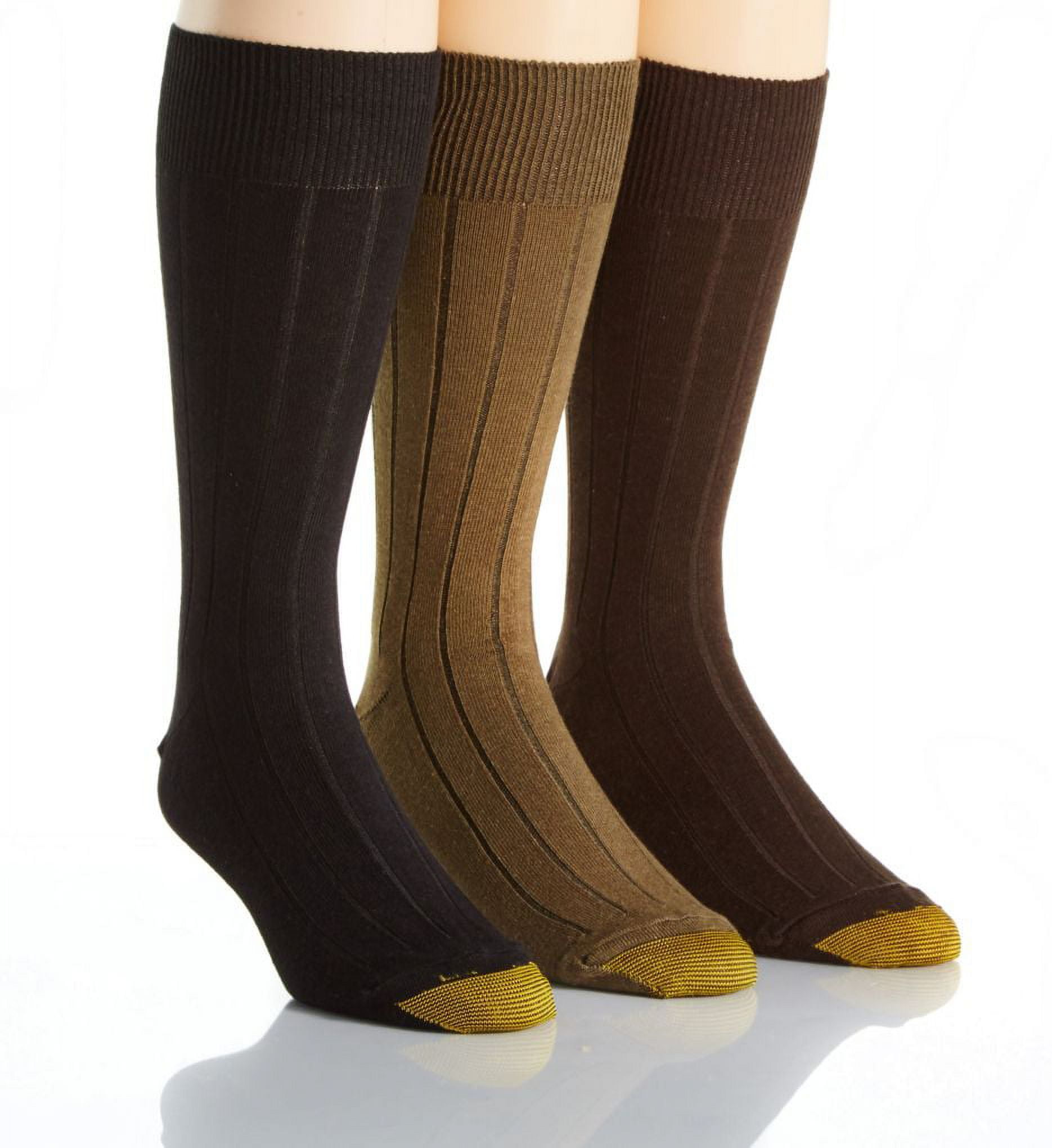 Gold Toe Adult Men's Hampton Reinforced Toe Dress Socks, OS One Size, 3