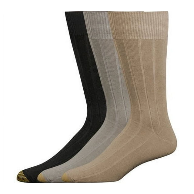Gold Toe Adult Men's Hampton Reinforced Toe Dress Socks, OS One Size, 3