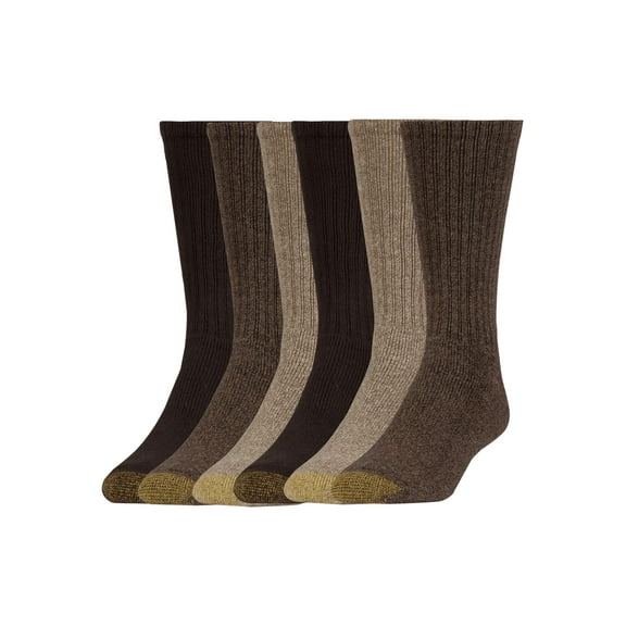 Gold Toe Adult Men's Harrington Crew Dress Socks, OS One Size, 6 Pairs