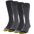 thumbnail image 1 of Gold Toe CHARCOAL BLACK Men's 4-Pack Casual Rib Crew Socks, US Men 10-13, 1 of 1