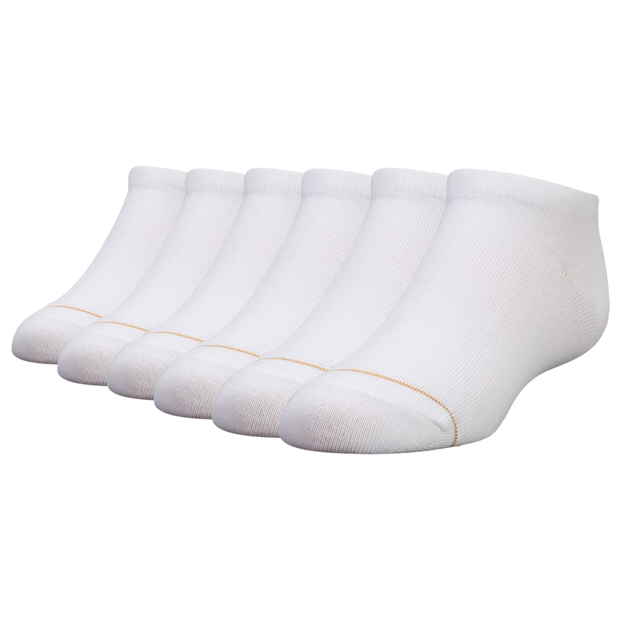 Gold Toe Girls Liner Socks, 6Pairs, White, Youth Medium