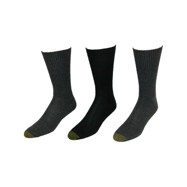 Gold Toe Men's Fluffies Crew Socks, 3 Pack - Walmart.com