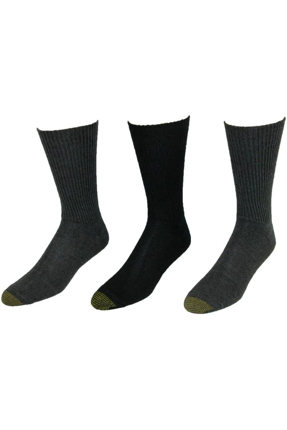 Gold Toe Men's Fluffies Crew Socks, 3 Pack