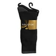 thumbnail image 1 of Gold Toe Mens 3-Pair Flat Knit Premium Combed Cotton Crew Socks (Black Asst), 1 of 2