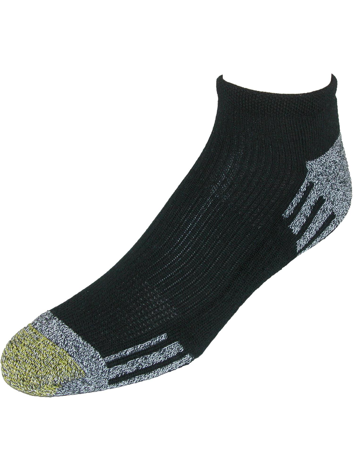 Men's Gold Toe 3014P Outlast No Show Quarter Socks 3 Pack (Black O/S