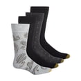thumbnail image 1 of Gold Toe Men's 4 Pack Paisley Crew Socks Gray Size 6-12, 1 of 2